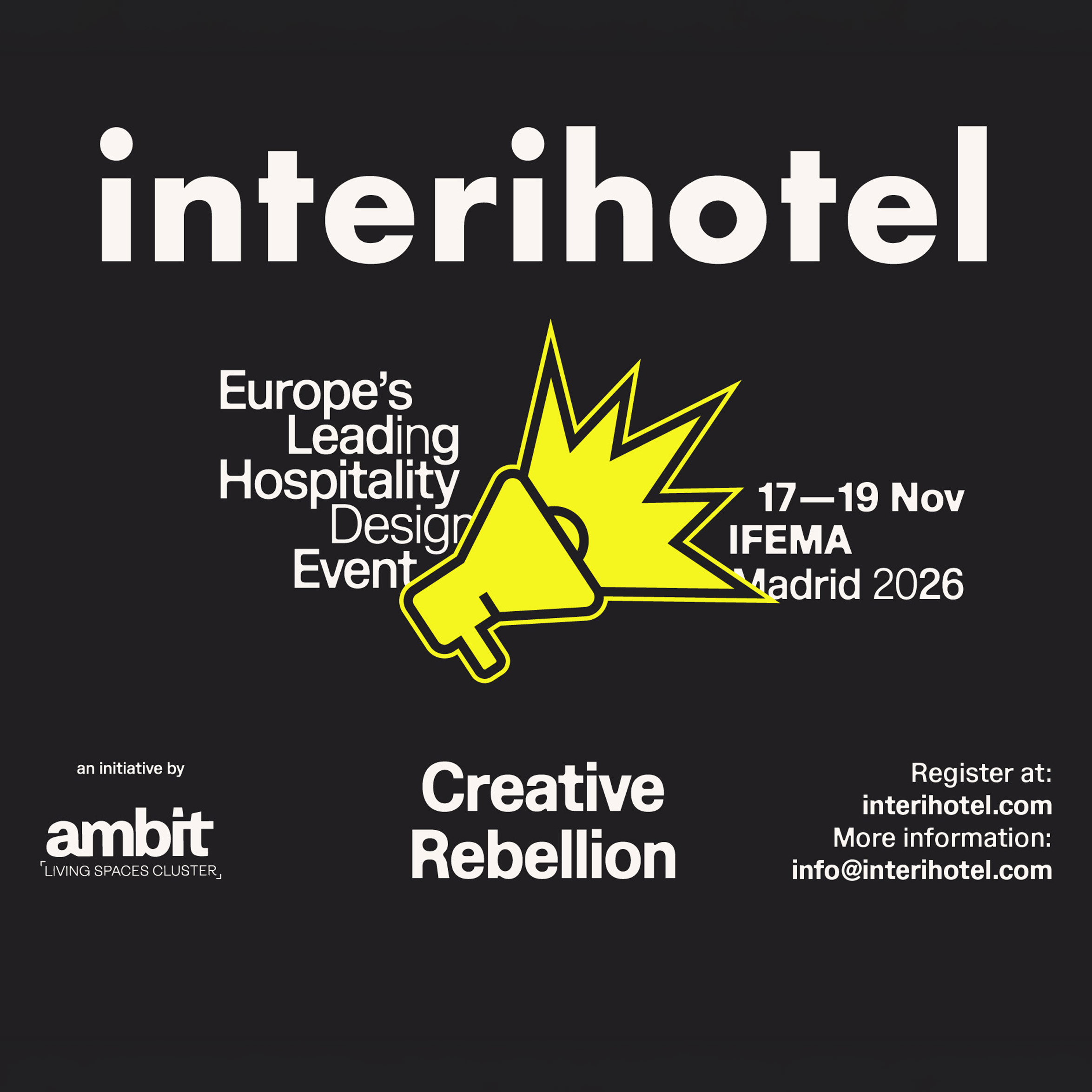 Stefan Sagmeister, Neri&Hu y Dani García encabezarán el programa de interihotel MAD26