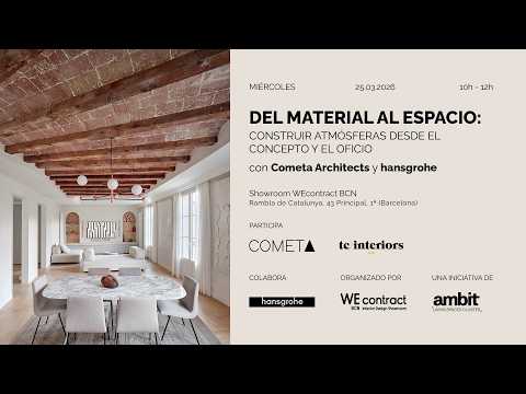 Cometa Architects - Del material al espacio: construir atmósferas desde el concepto y el oficio